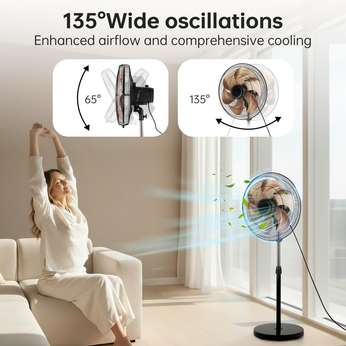 18 Inch Oscillating High Velocity Pedestal Fan R2626