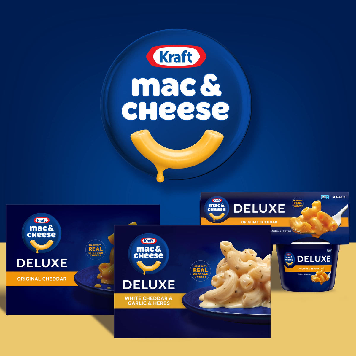 White Cheddar and Garlic and Herbs Mac and Cheese 11.9 oz Pack of 4 A198