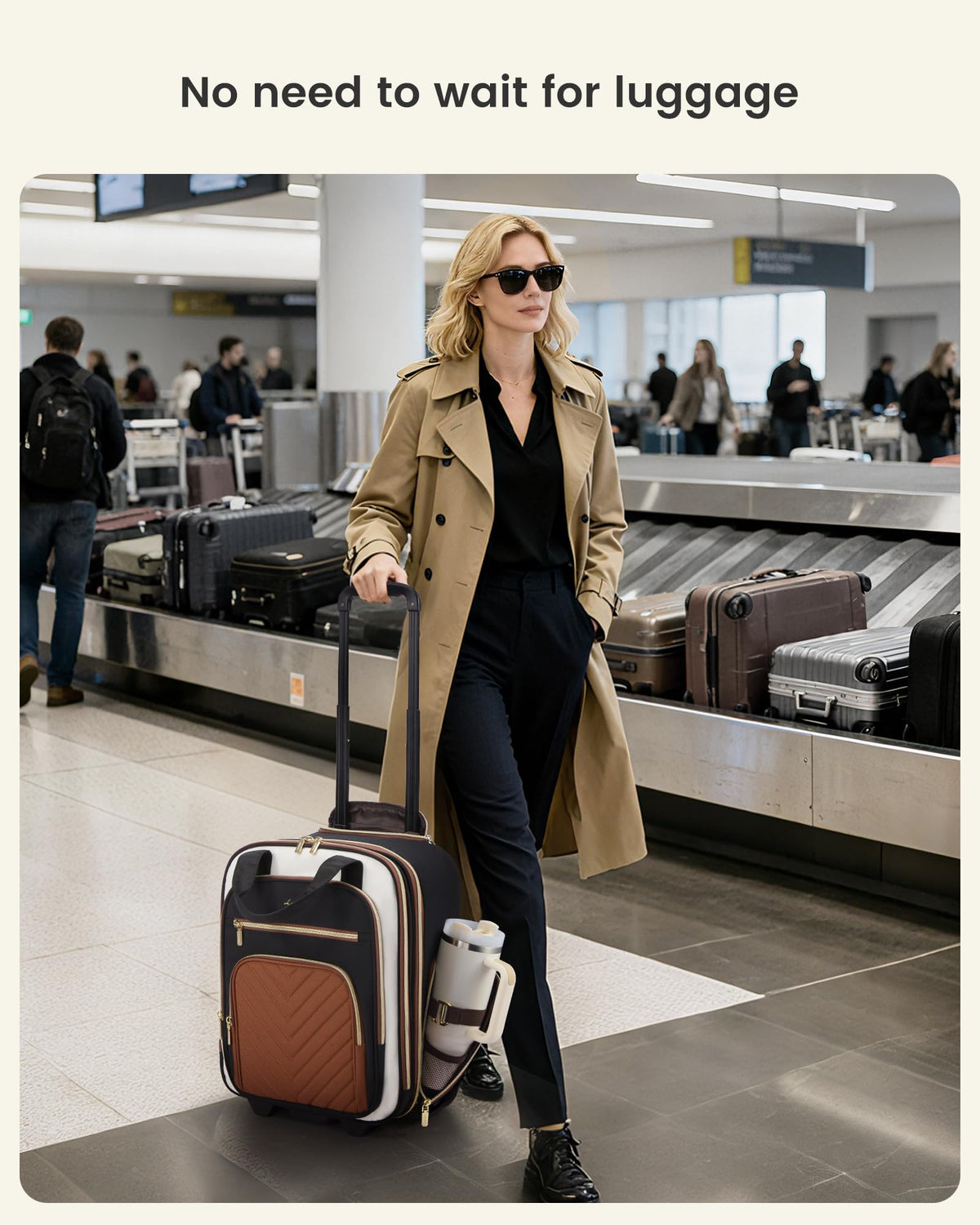 Underseat Carry On Luggage with Wheels V652548