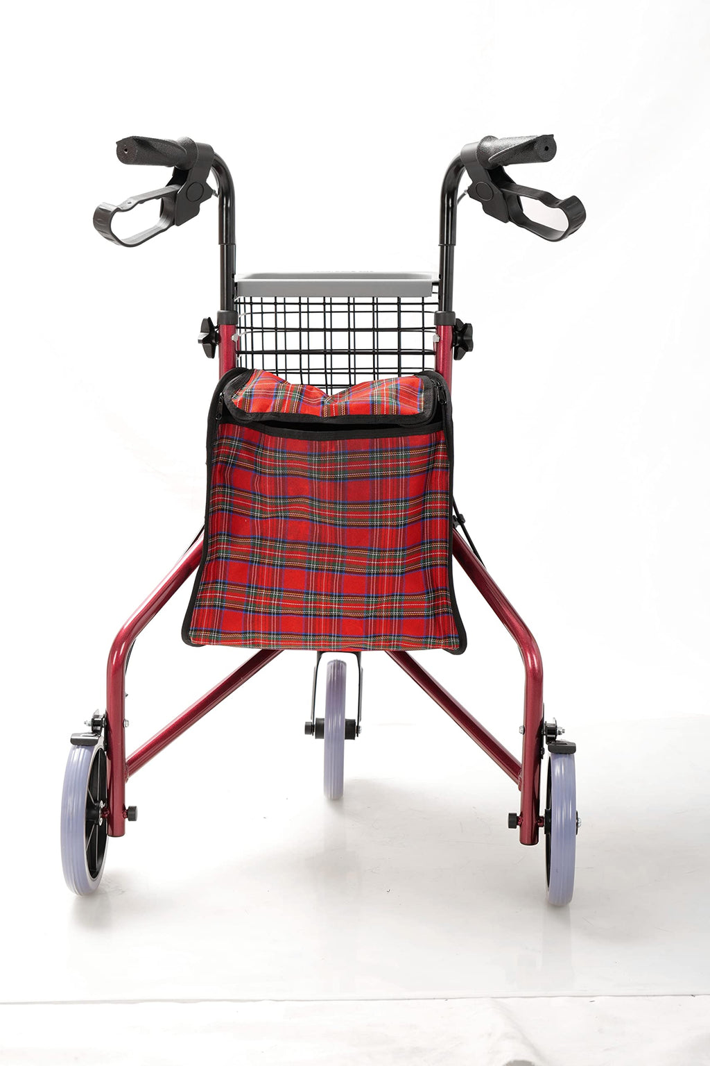 Aluminum 3 Wheels Foldable Rollator Walker with Basket L4201