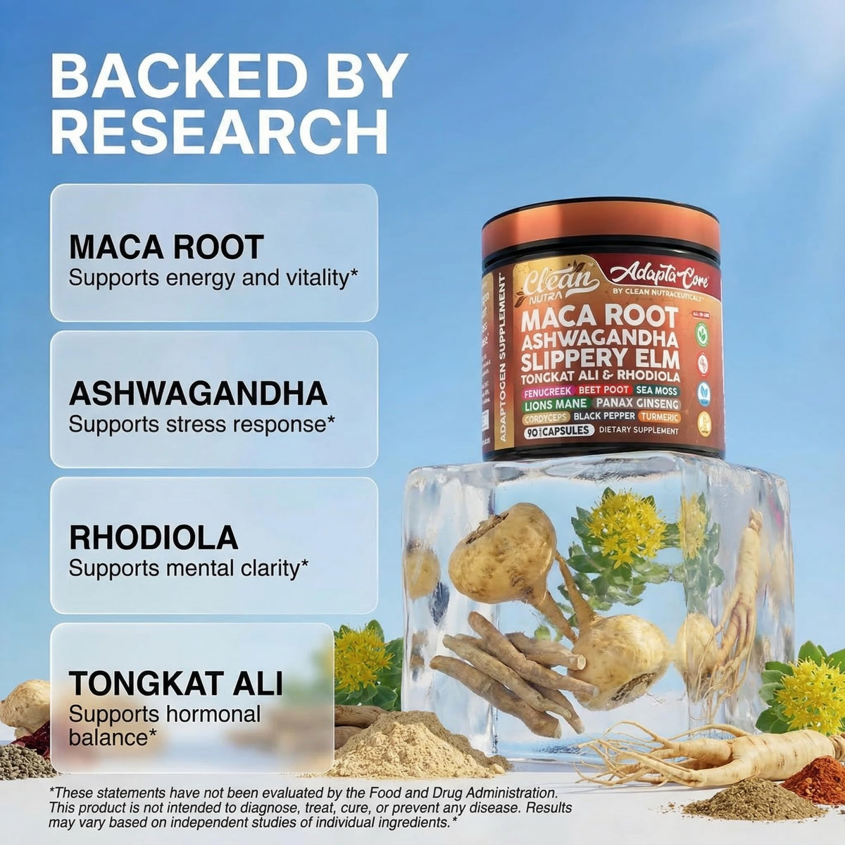 Organic Maca Root Capsules 90 Pills C69543
