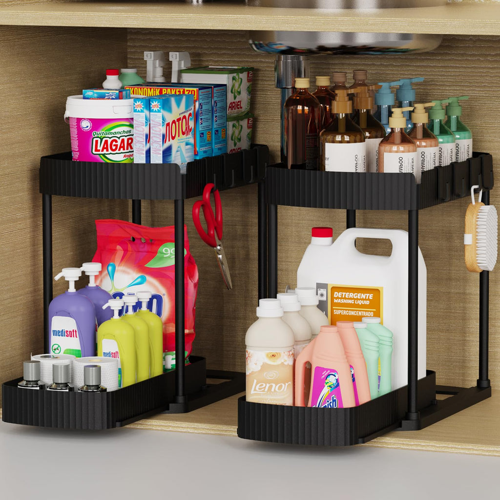 2 Packs Under Sink Pull-Out Storage Organizers W752