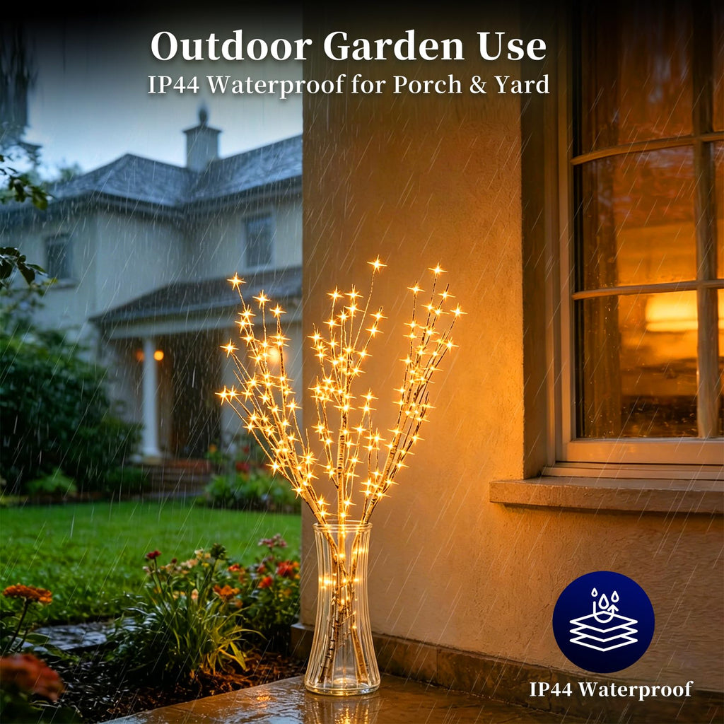 Lighted Birch Branches with Timer 33IN 180 LED Lights C30700