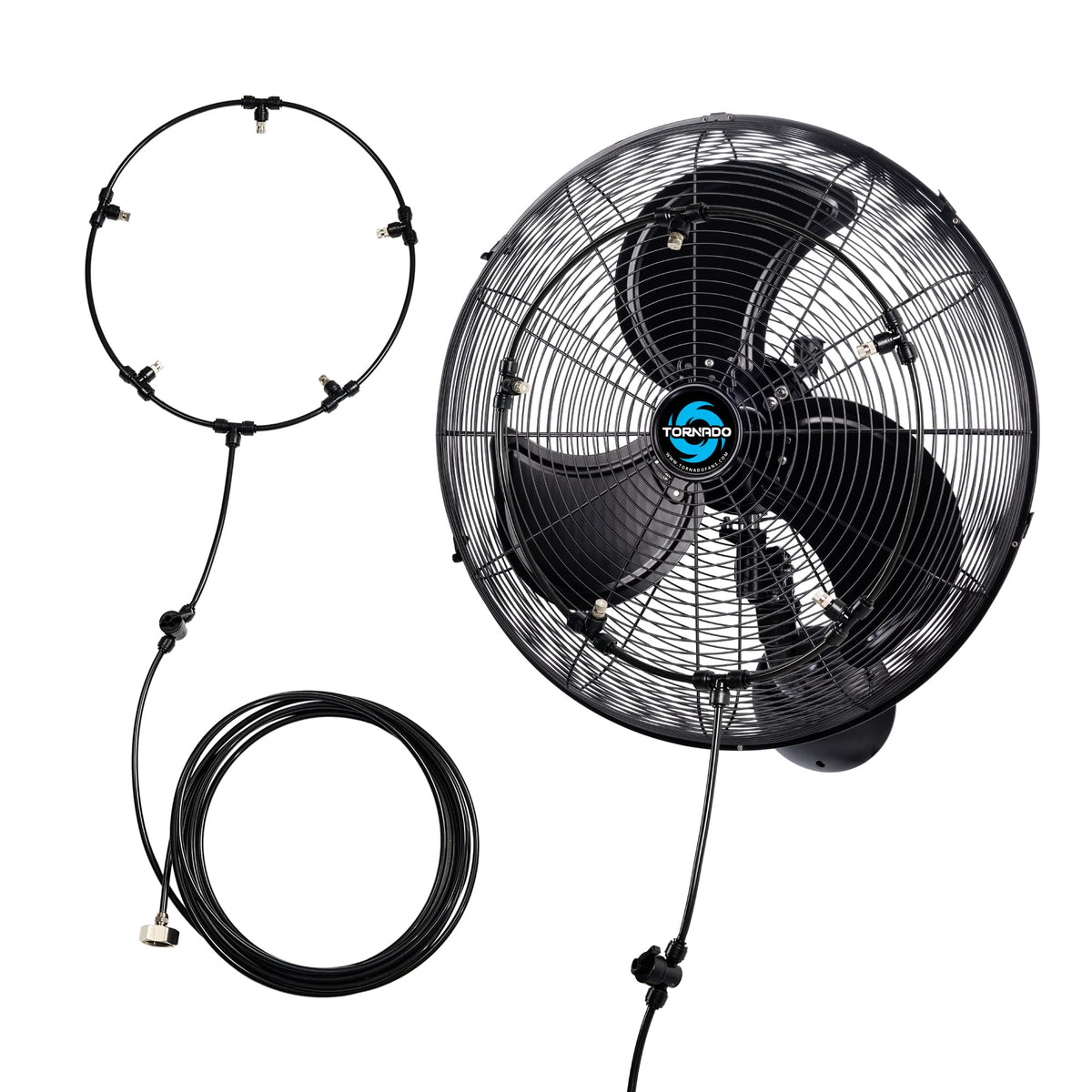 20 Inch Outdoor Wall Mount Fan with Misting Ring V309381