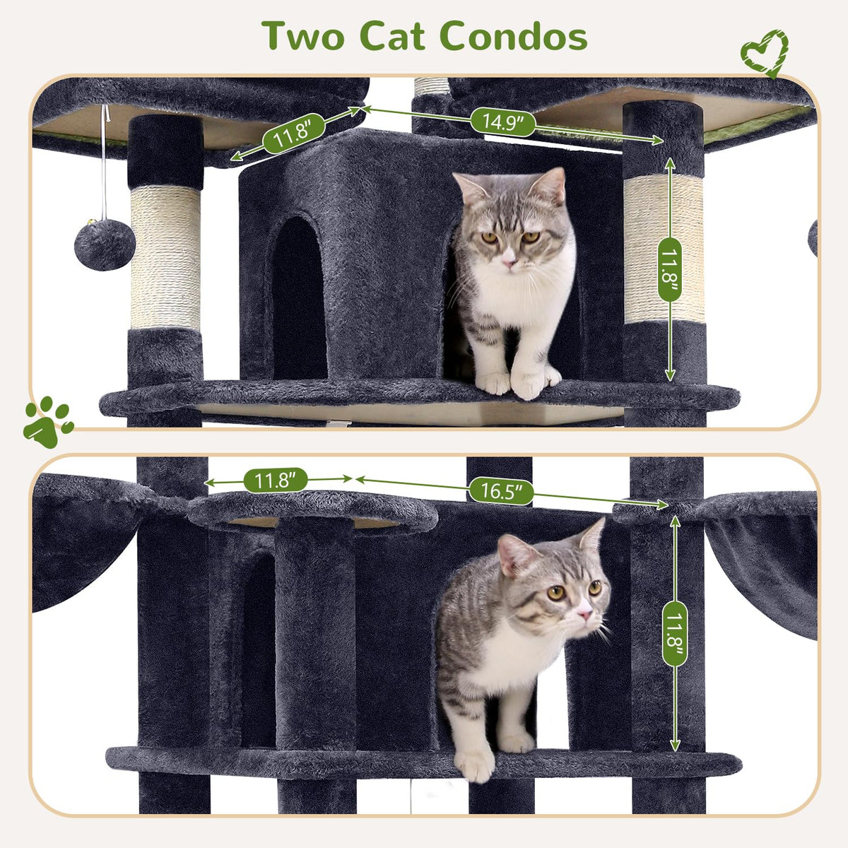 Dark Grey XXL Cat Tower T29148