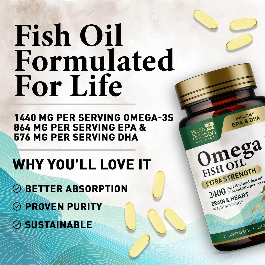 2400mg Omega 3 Fish Oil Softgels M942344