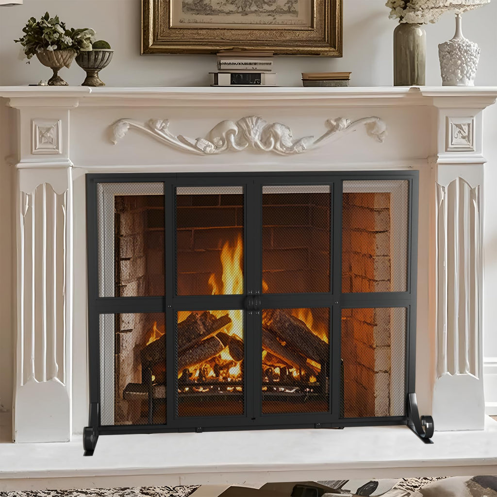 Fireplace Screen with Sliding Doors E88295
