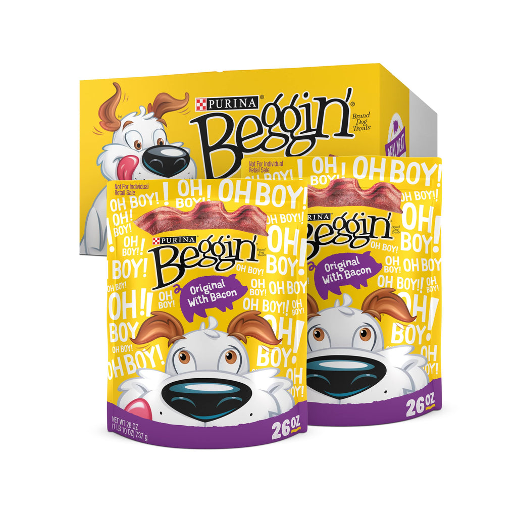 Dog Treats with Bacon 26 oz Pouches Y724502