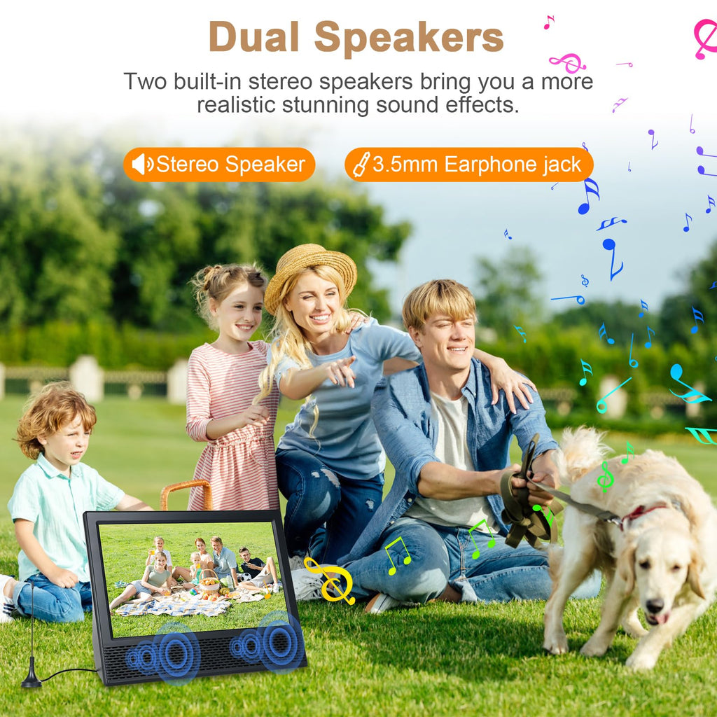 14 inch Portable ATSC Digital TV with Antenna and Remote Control Y637