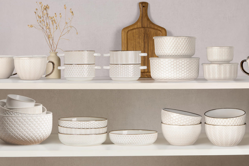 Ceramic Soup Bowls Set of 4, 26 oz G804