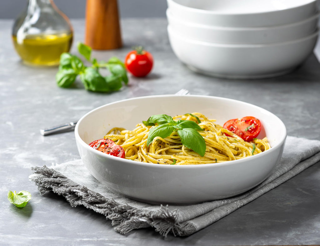 White 40 oz Pasta Bowls Set of 4 H930