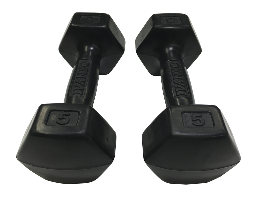 5 lbs Rubber Dumbbells Pair F641060