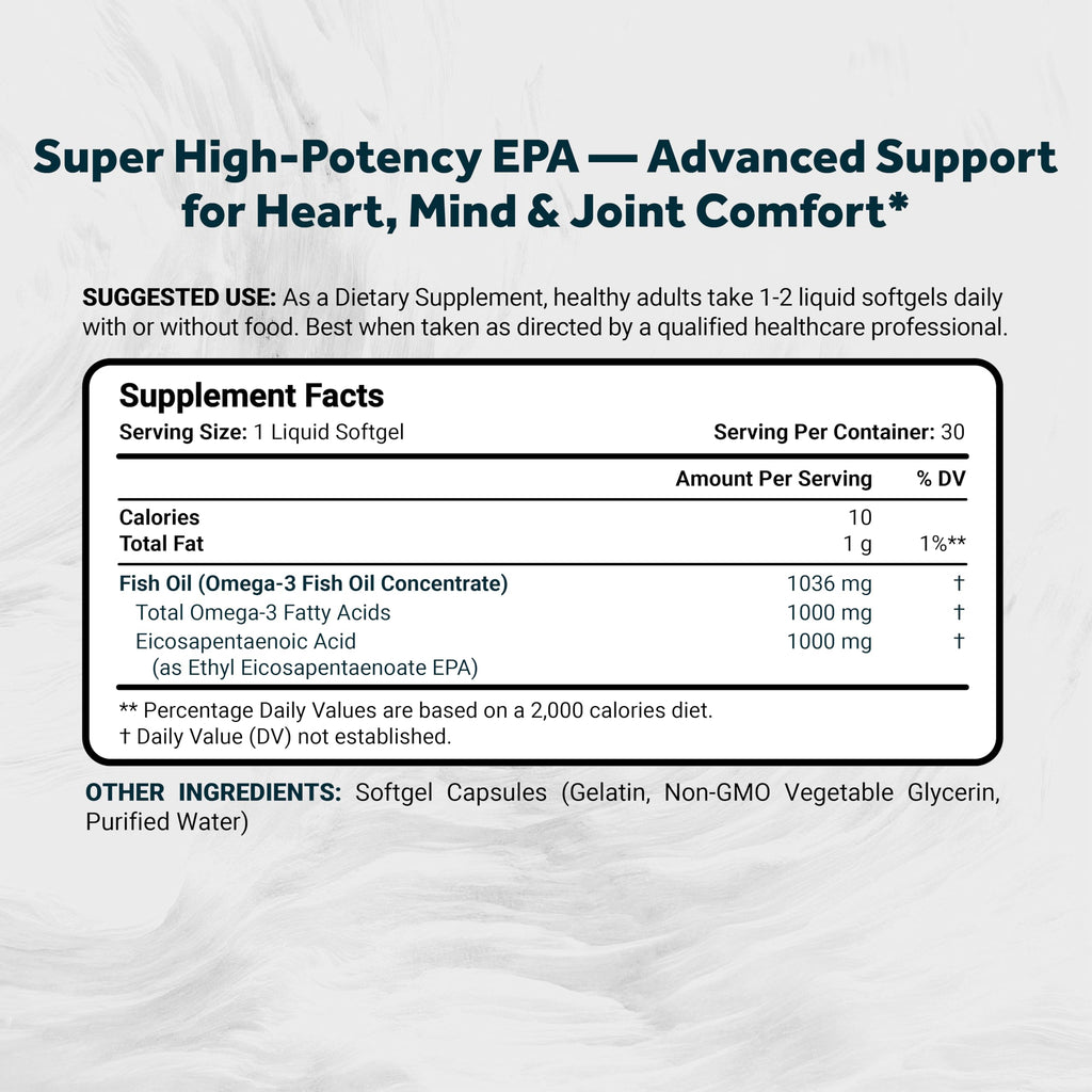 Fish Oil 1000mg 30 Softgels B412