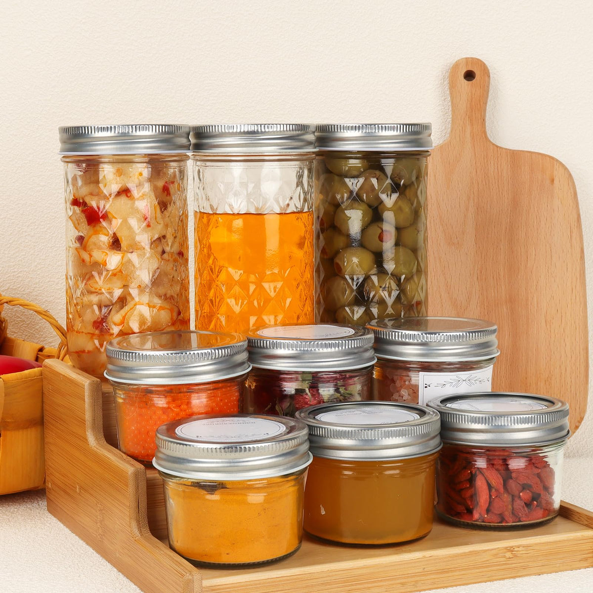 12 oz 20 Pack Glass Mason Jars with Airtight Lids A778