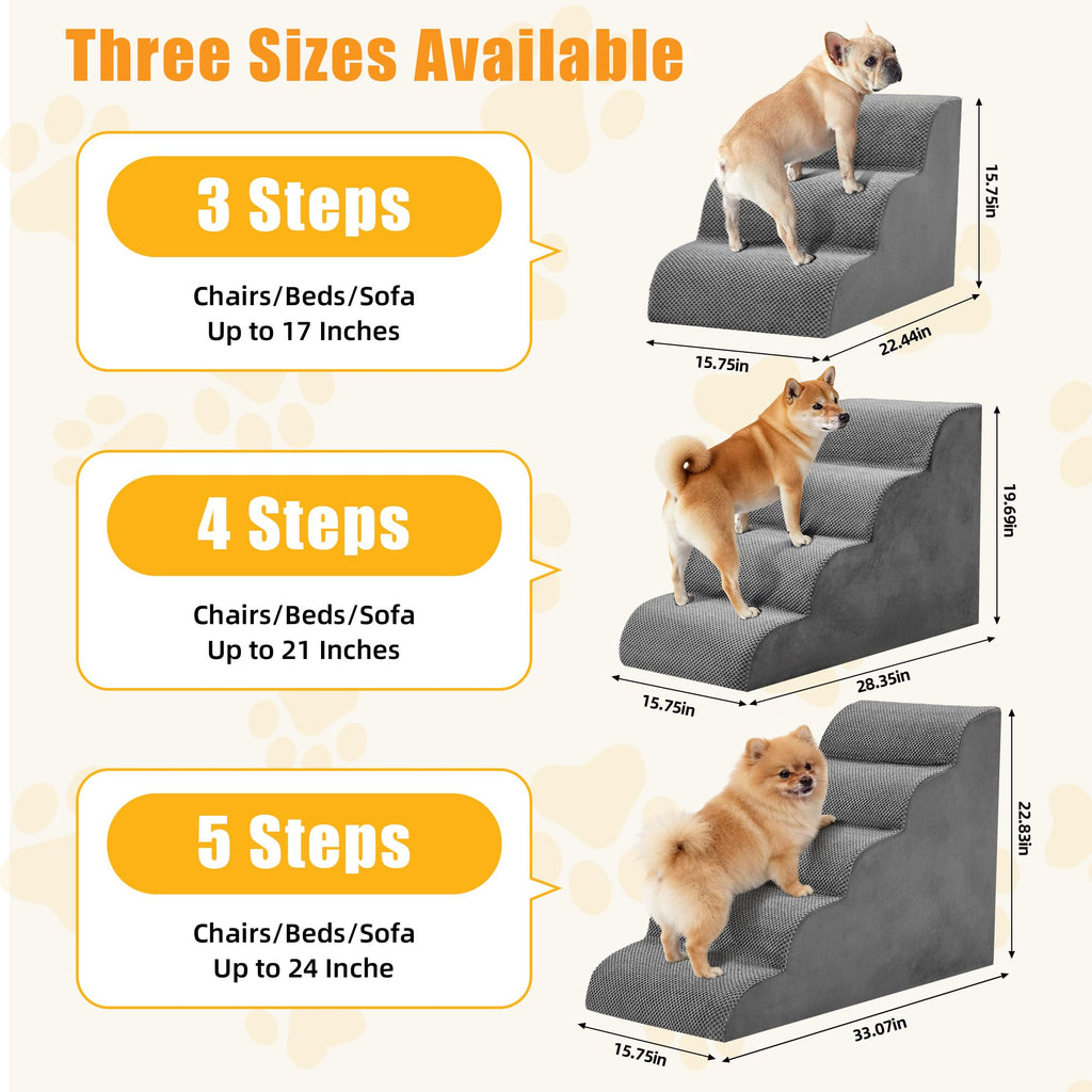 4-Step Grey Dog Stairs S263