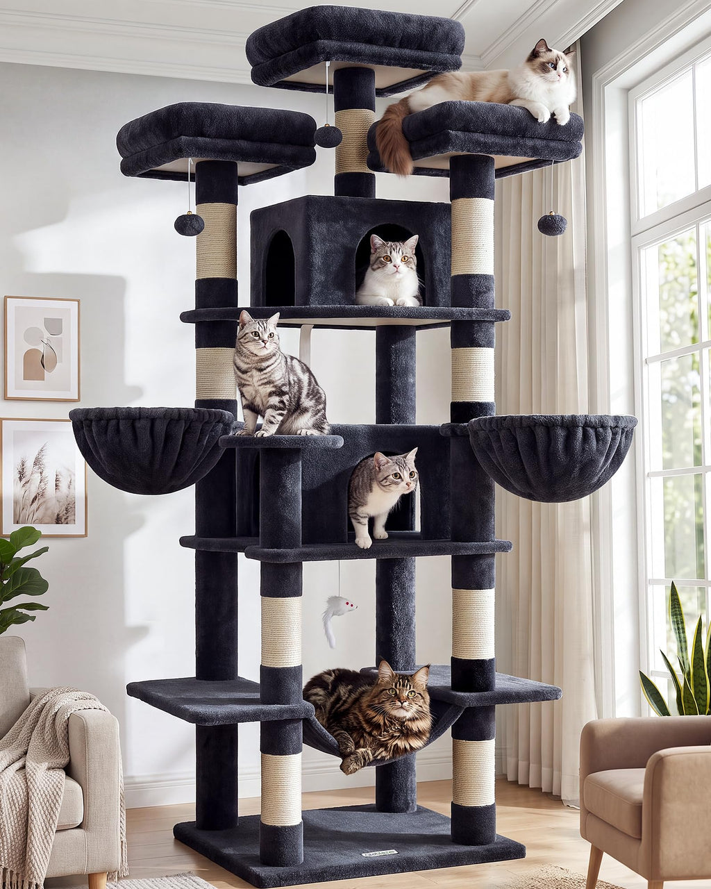 Dark Grey XXL Cat Tower T29148