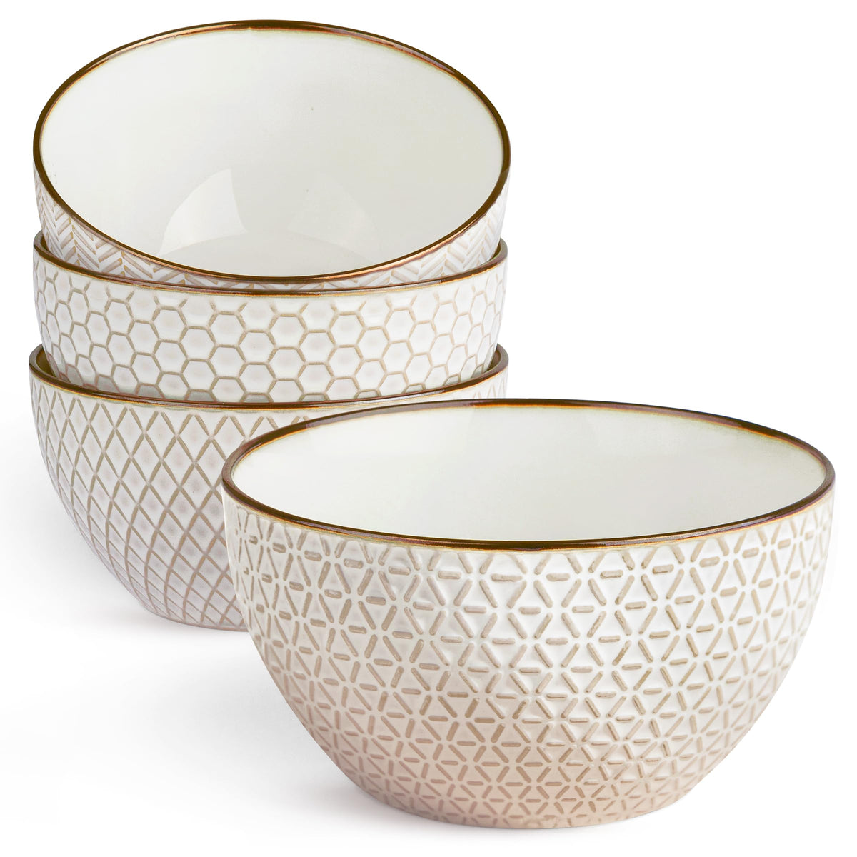 Ceramic Soup Bowls Set of 4, 26 oz G804