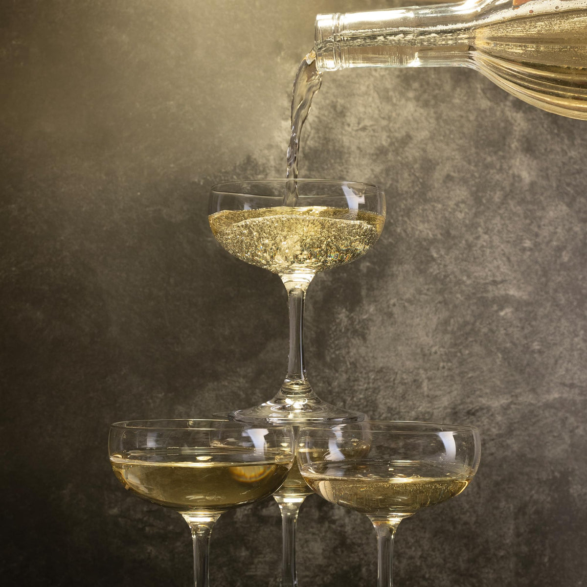 7Oz Crystal Champagne Coupe Glasses Set of 12 J2018
