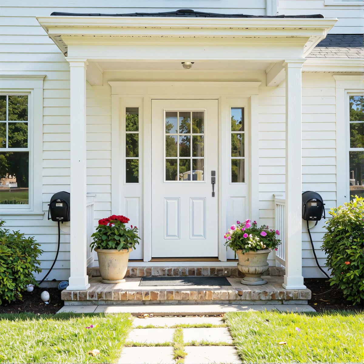 Fiberglass Exterior Door with Brickmould, 36'' x 80'' Front Entry Door O378820