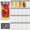 12 oz 20 Pack Glass Mason Jars with Airtight Lids A778