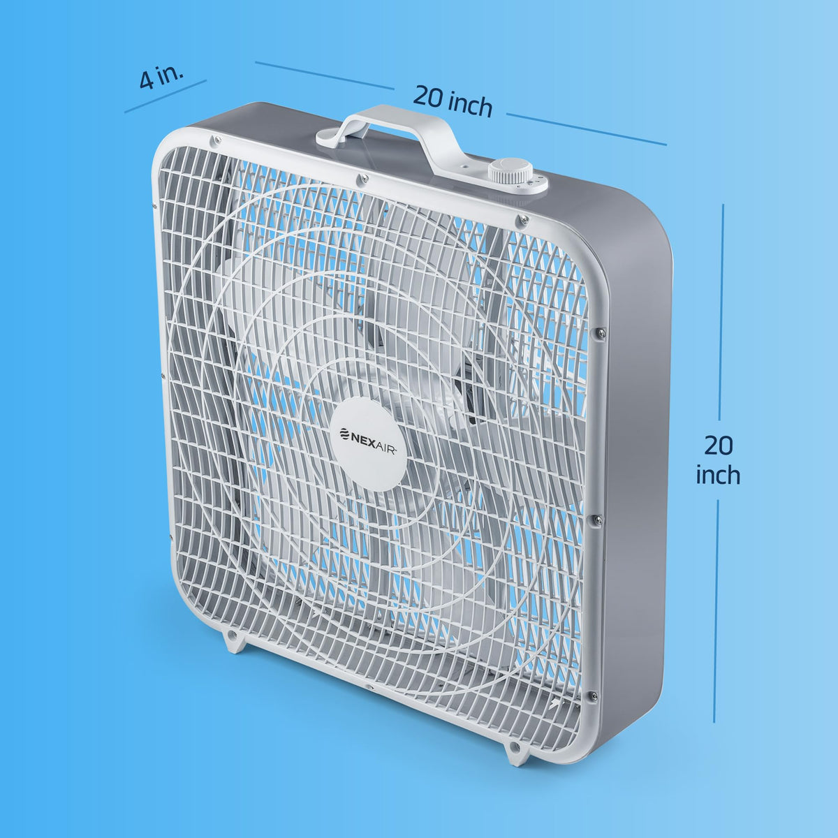 20" 3 Speed Floor Box Fan with Child Safety Grill Y192