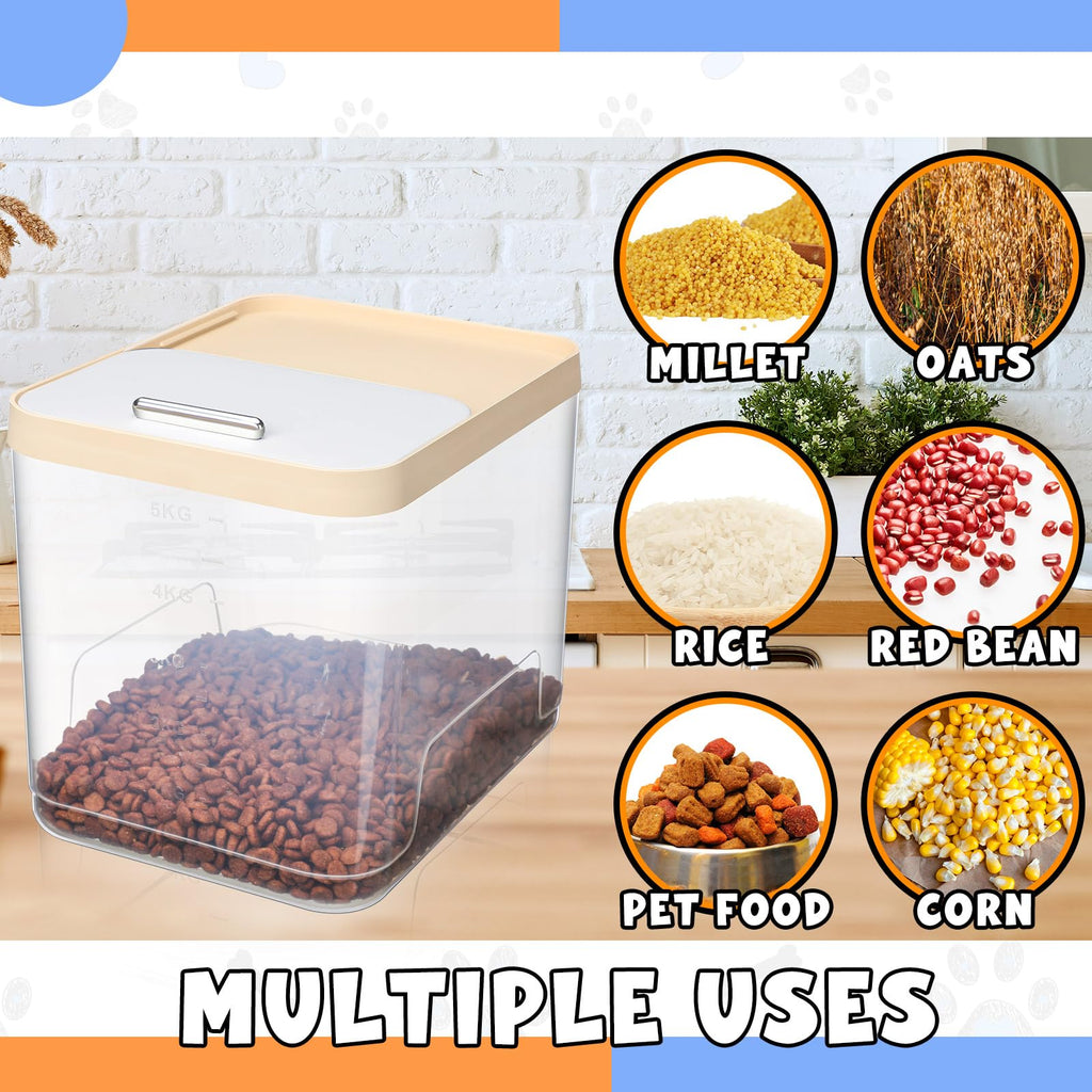2 Pack 30 Lbs Airtight Dog Food Storage Container with Scoops V207