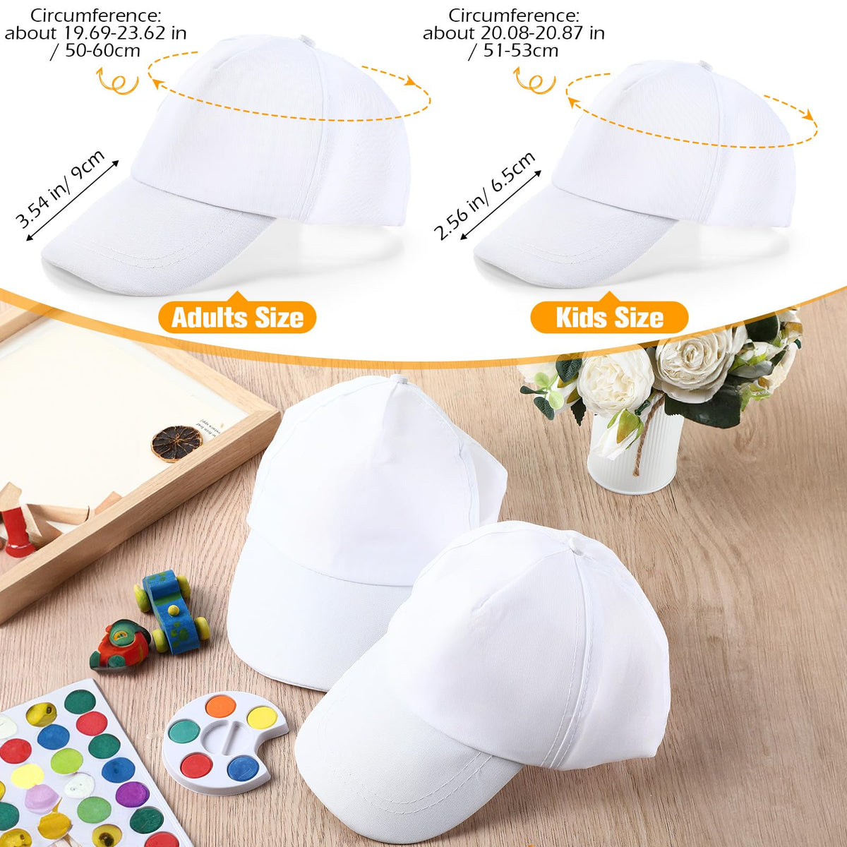 White Adjustable Baseball Hat G995