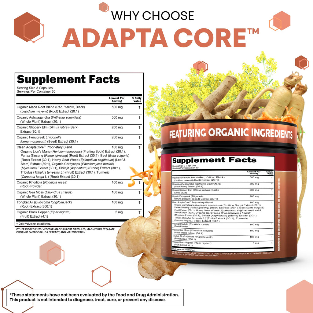 Organic Maca Root Capsules 90 Pills C69543