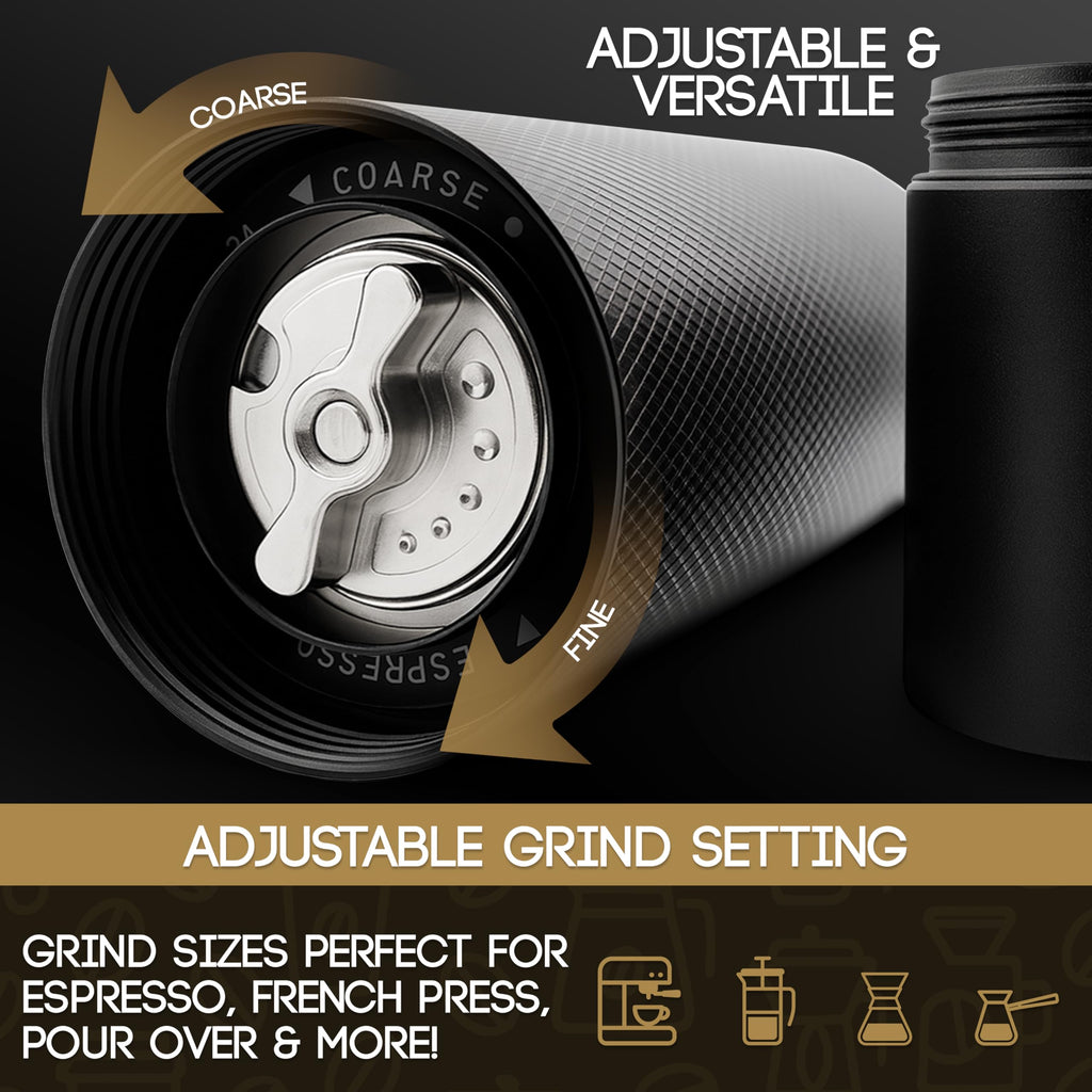 Conical Burr Manual Coffee Grinder with Stainless Steel Burrs T43388