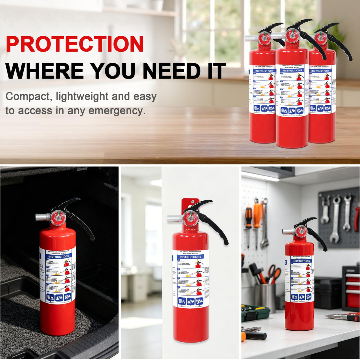 2.5lb ABC Dry Chemical Fire Extinguisher Y45898