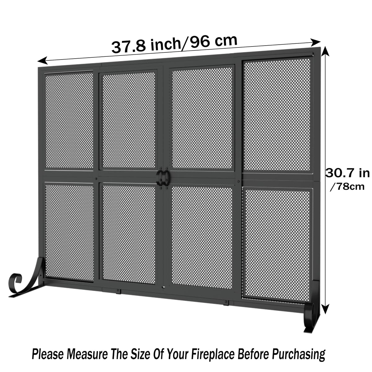 Fireplace Screen with Sliding Doors E88295