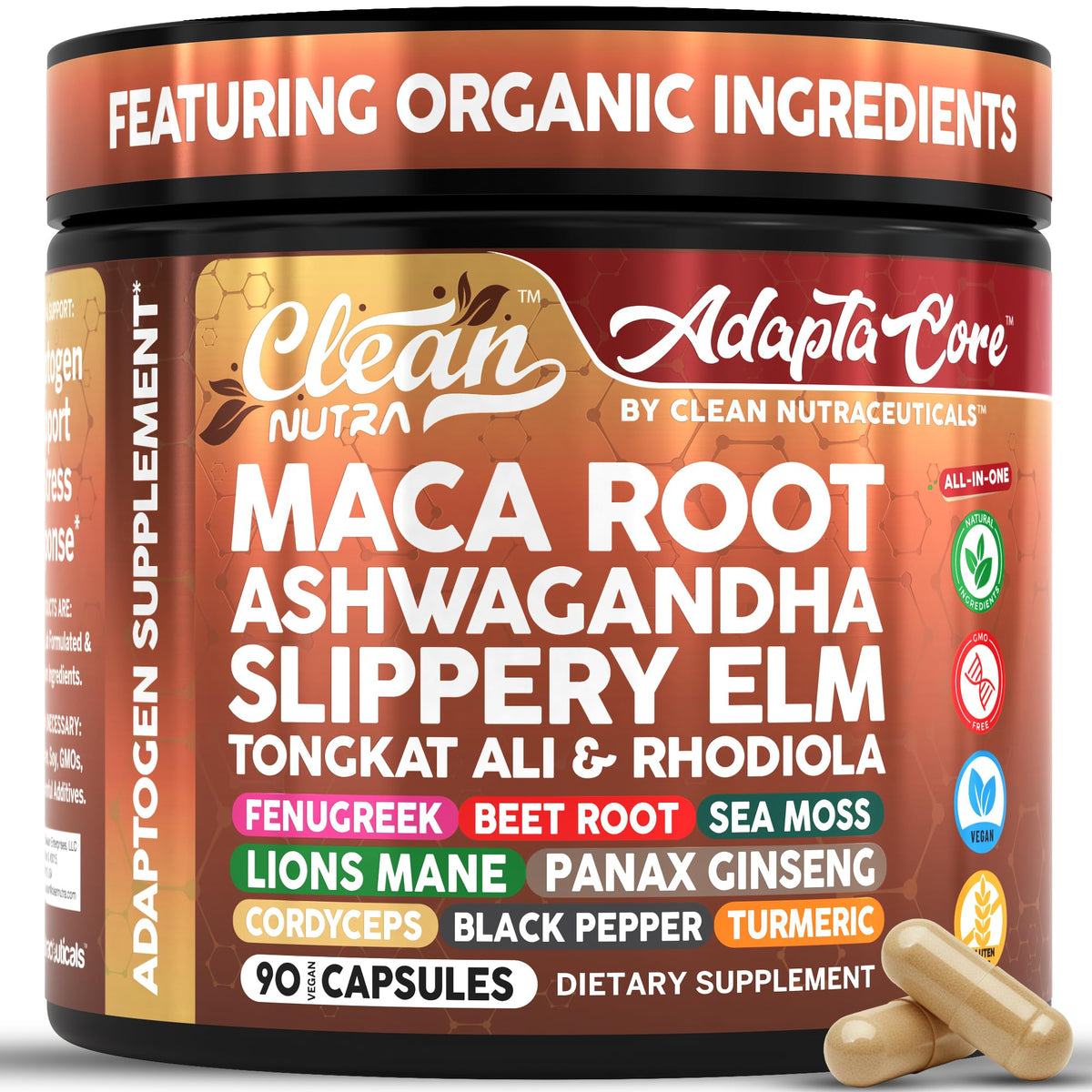 Organic Maca Root Capsules 90 Pills C69543