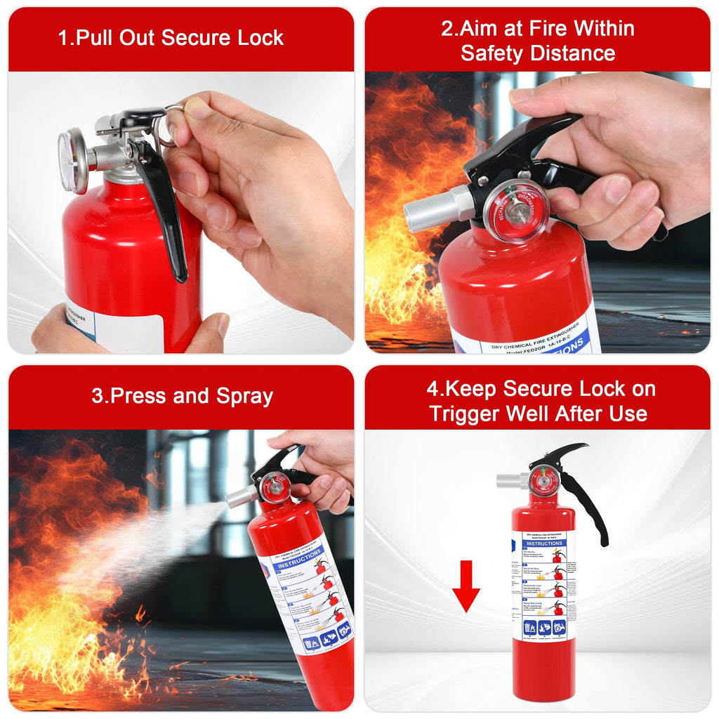 2.5lb ABC Dry Chemical Fire Extinguisher Y45898
