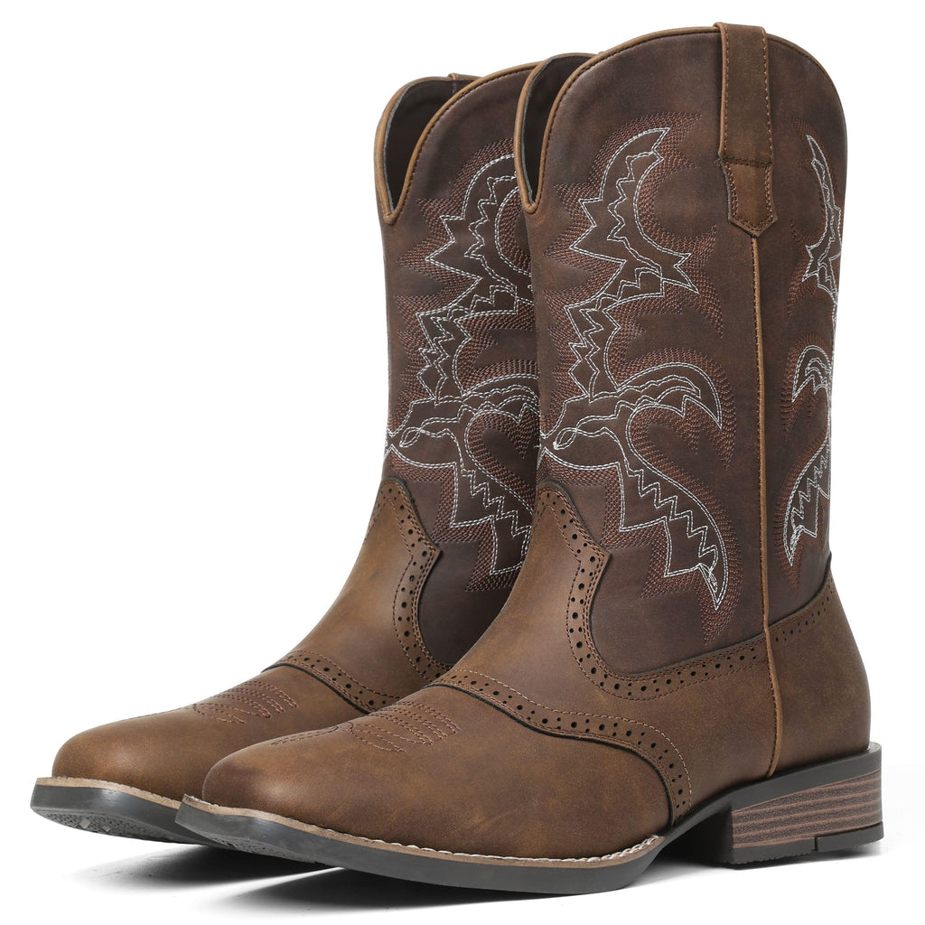 Cowboy Boots Square Toe Slip Resistant Work N758674