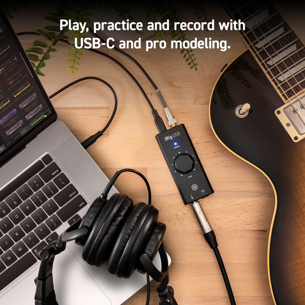 USB Guitar Audio Interface 24-bit 48 kHz D712