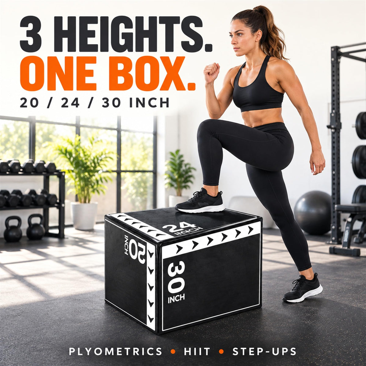 3-in-1 Foam Plyometric Jump Box L532