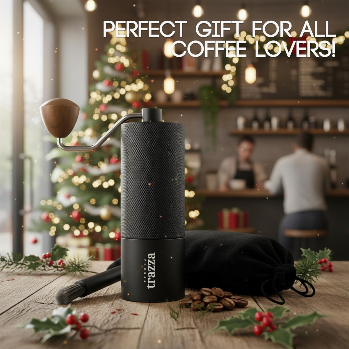 Conical Burr Manual Coffee Grinder with Stainless Steel Burrs T43388