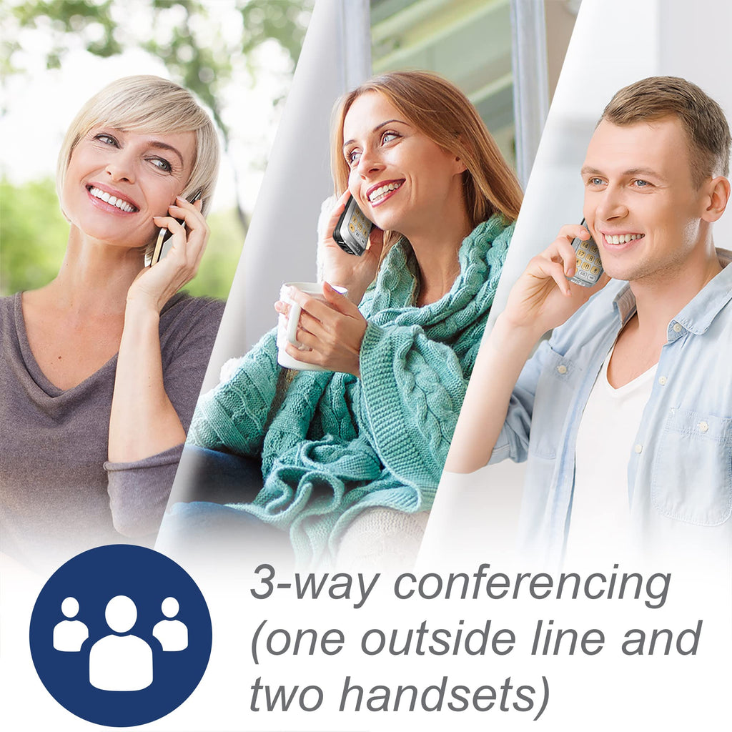 Corded/Cordless Phone System with 2 Handsets C991919