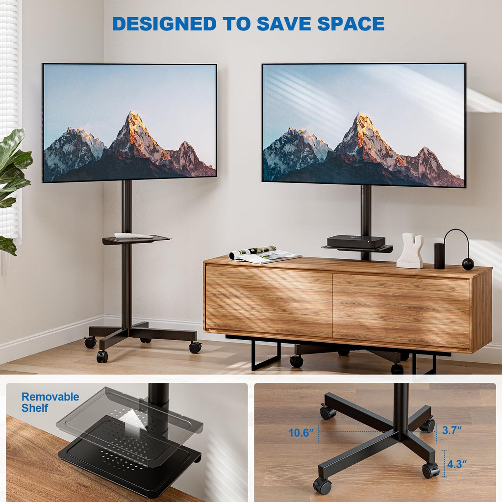 Mobile TV Stand for 23-65 Inch Flat Curved Screen TVs C5175