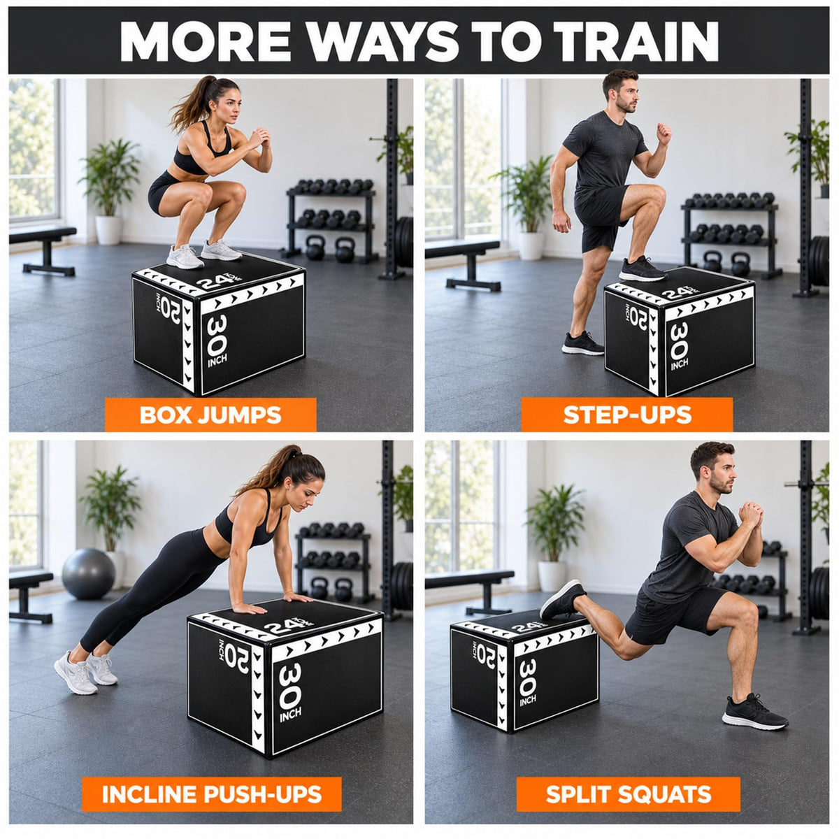 3-in-1 Foam Plyometric Jump Box L532