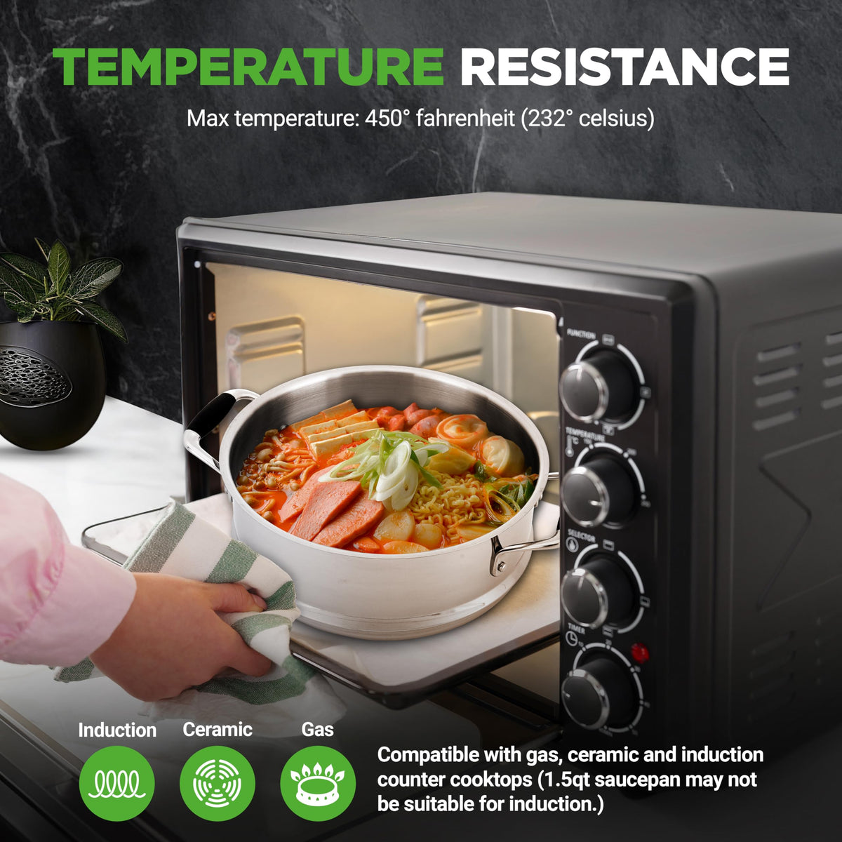 12-Piece Stainless Steel Non-Stick Cookware Set R6116