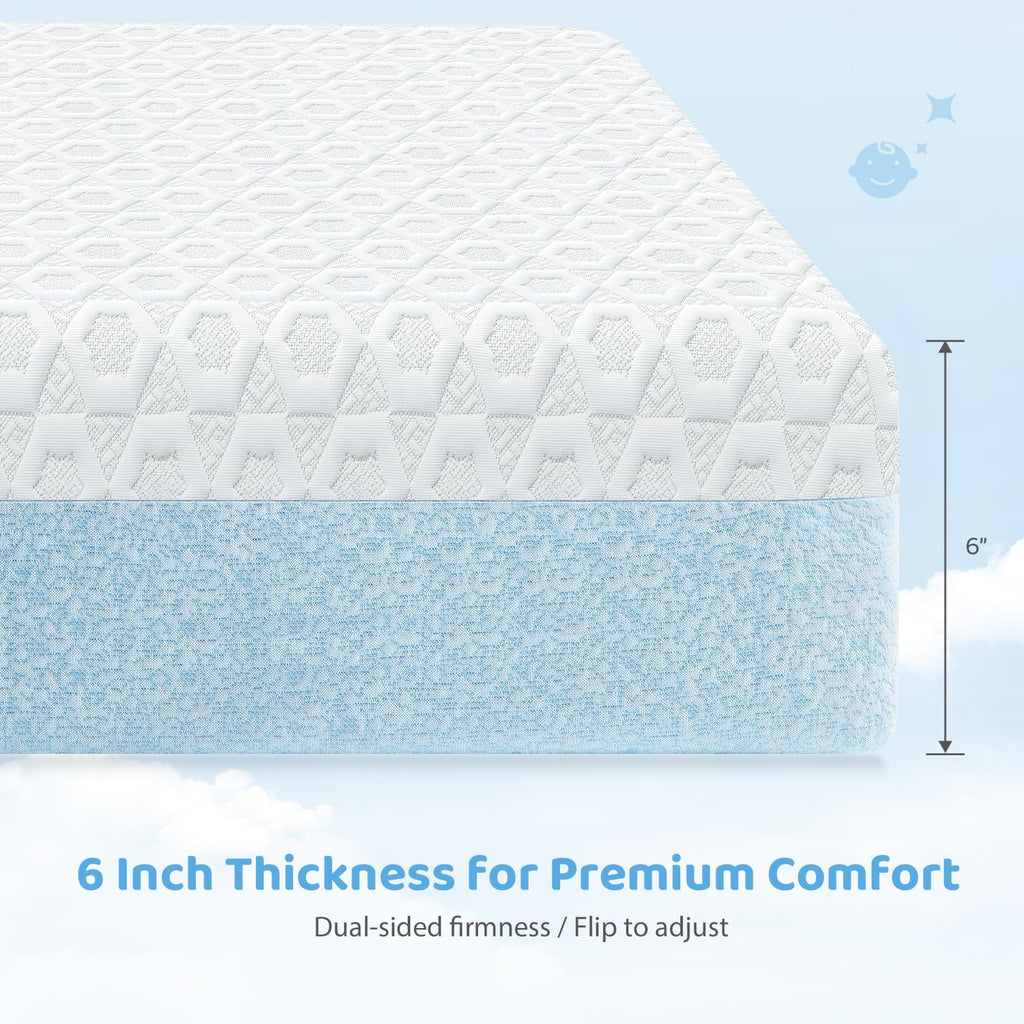 Dual-Sided Gel Memory Foam Crib Mattress Q97347