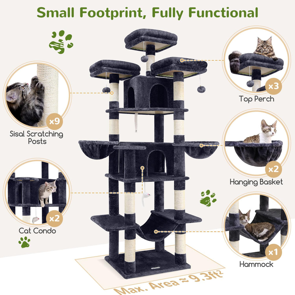 Dark Grey XXL Cat Tower T29148