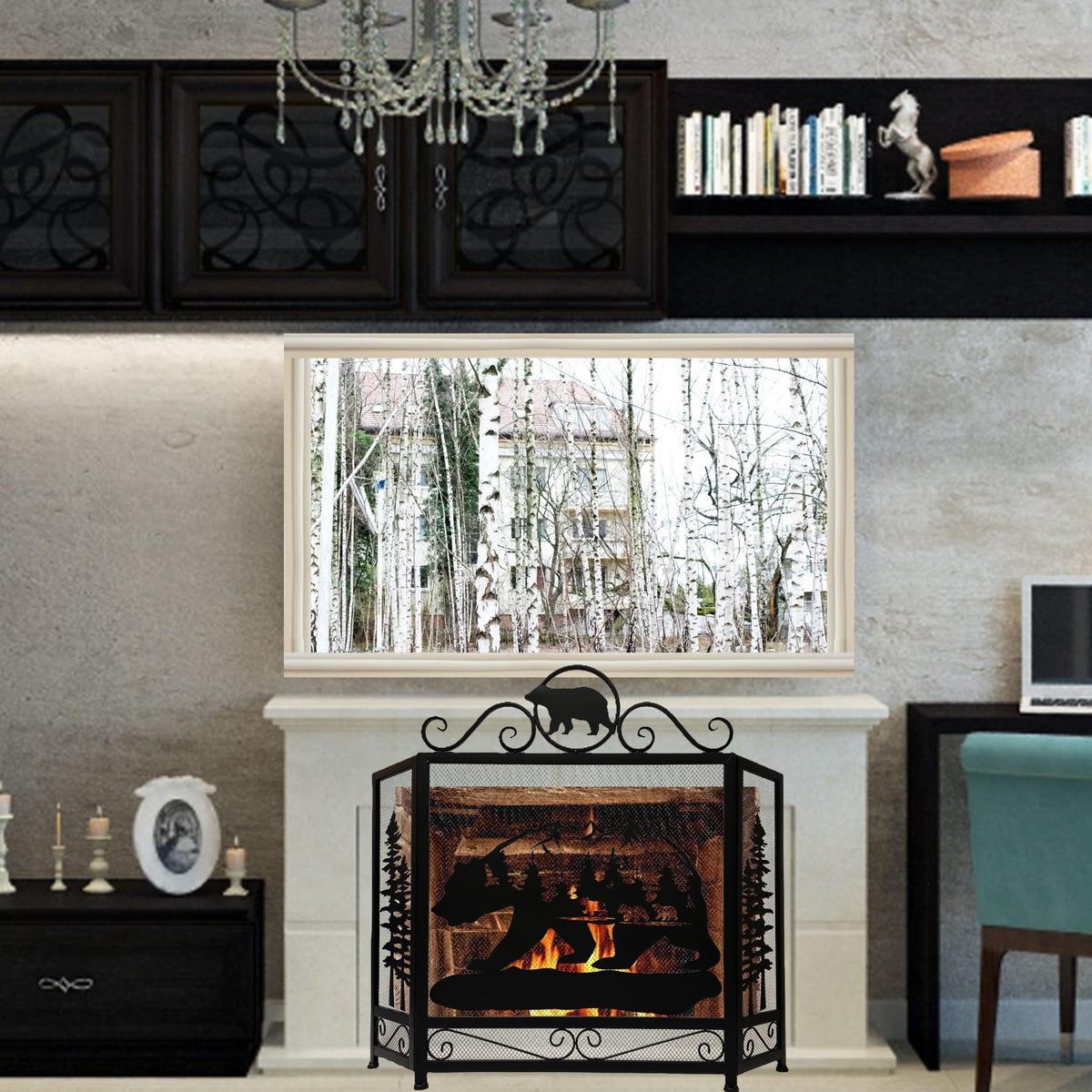 3-Panel Fireplace Screen X4838