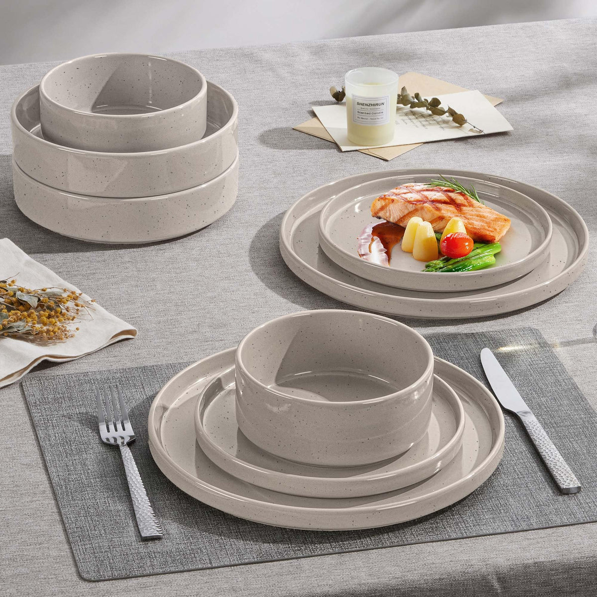 Set of 4 35oz Stoneware Pasta Bowls R53032