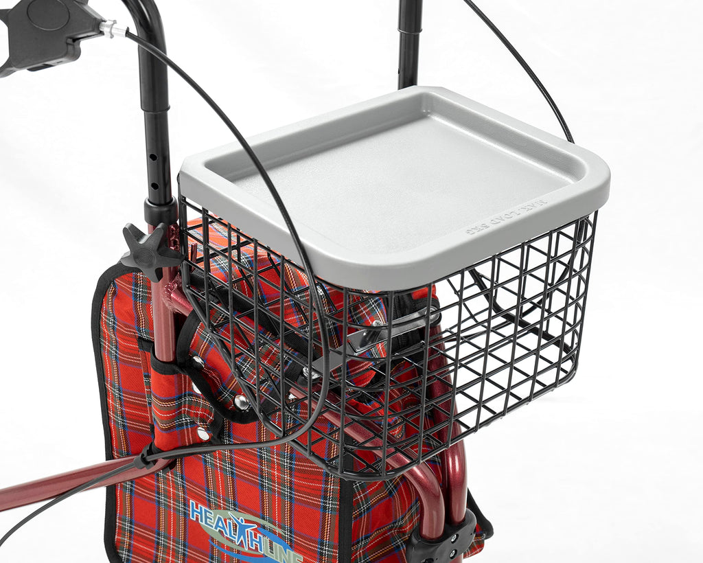 Aluminum 3 Wheels Foldable Rollator Walker with Basket L4201