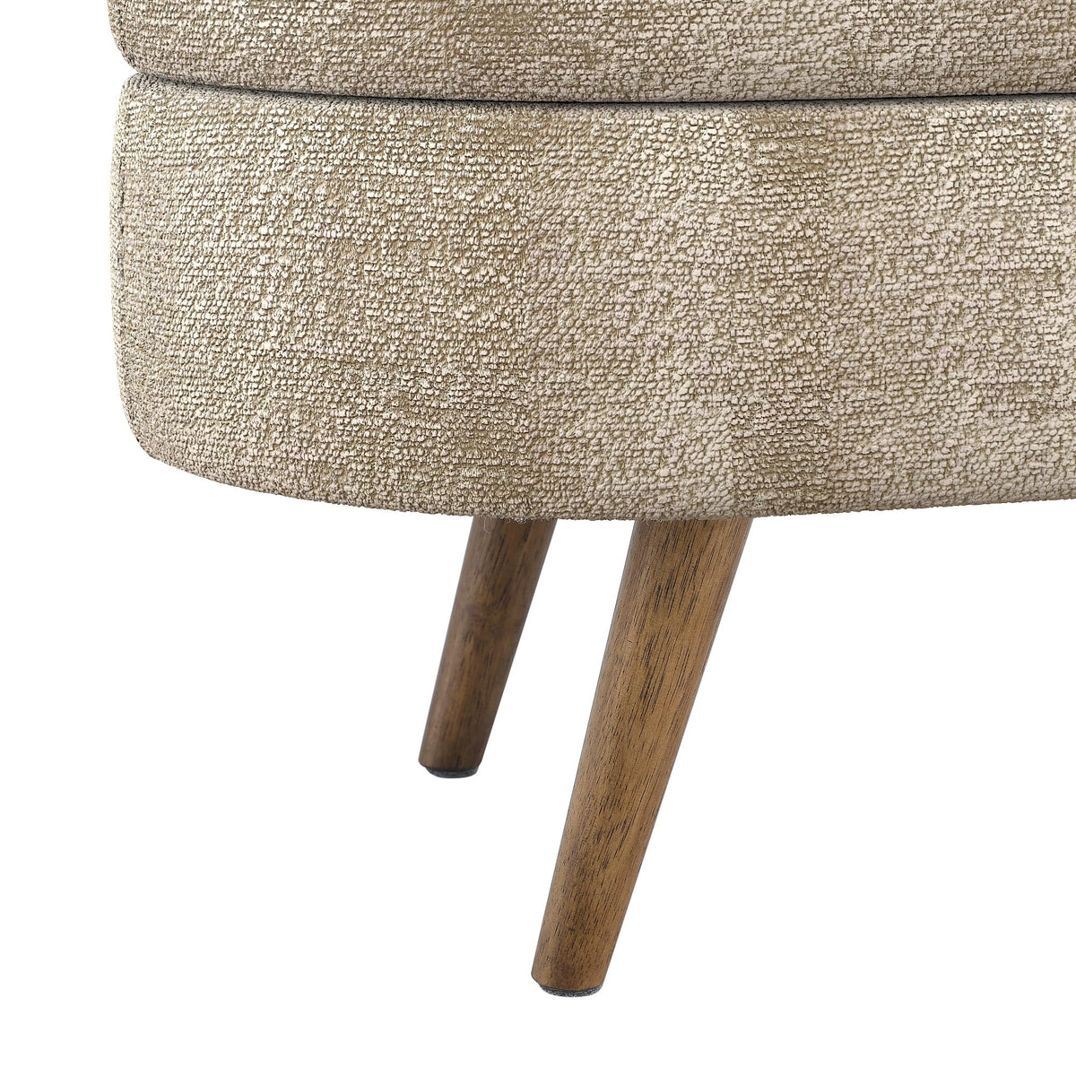 Oval Storage Bench with Rubber Wood Legs X274281