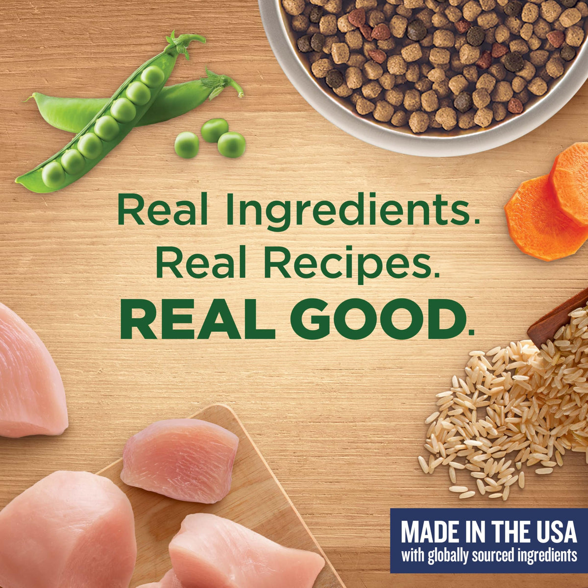 Dry Dog Food, Real Chicken & Veggies, 40 lb. Bag A1442