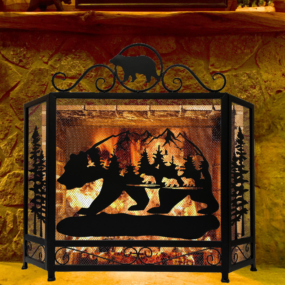 3-Panel Fireplace Screen X4838