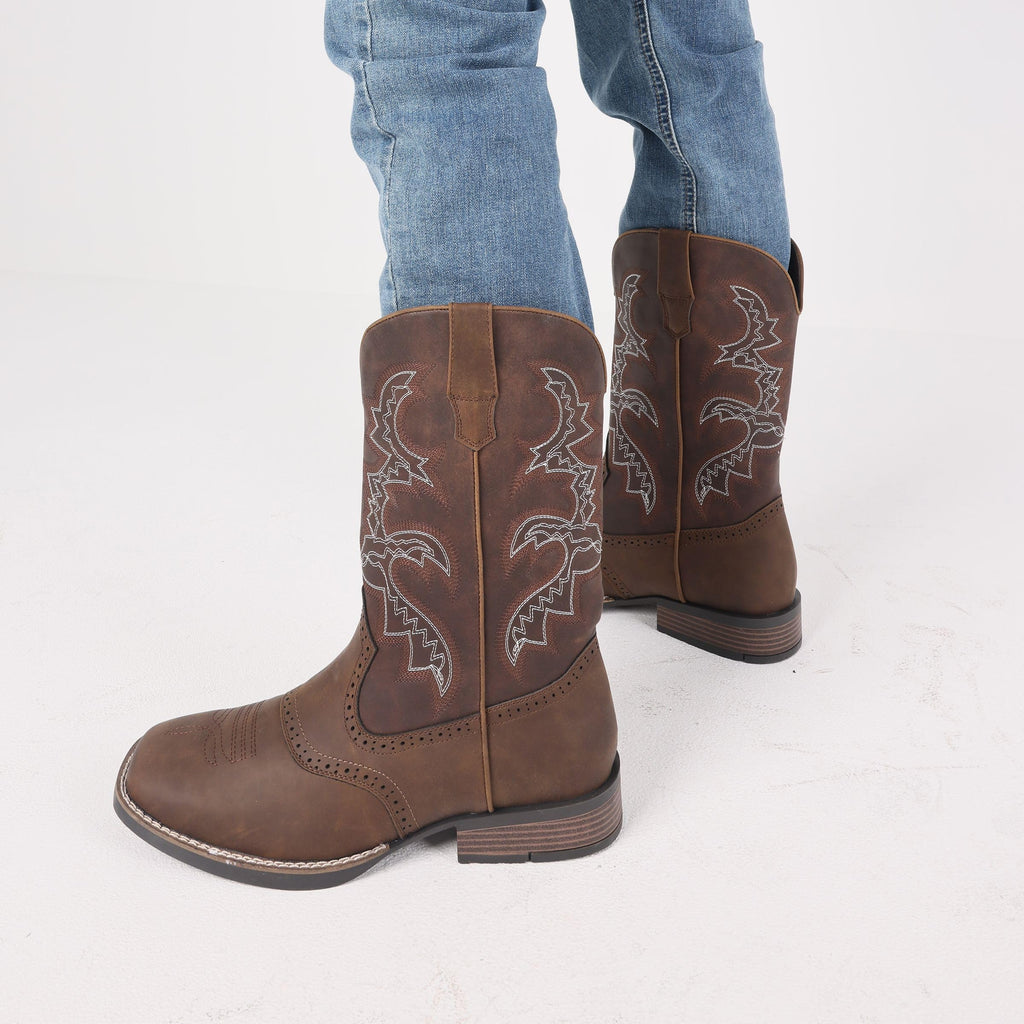 Cowboy Boots Square Toe Slip Resistant Work N758674